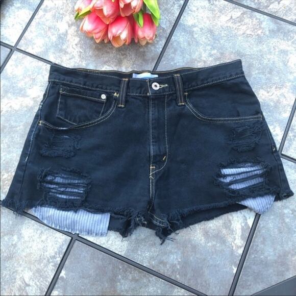 Levi's Pants - Levi’s Silver Tab Distressed High Waist Cut Off Jean Shorts Sz 31